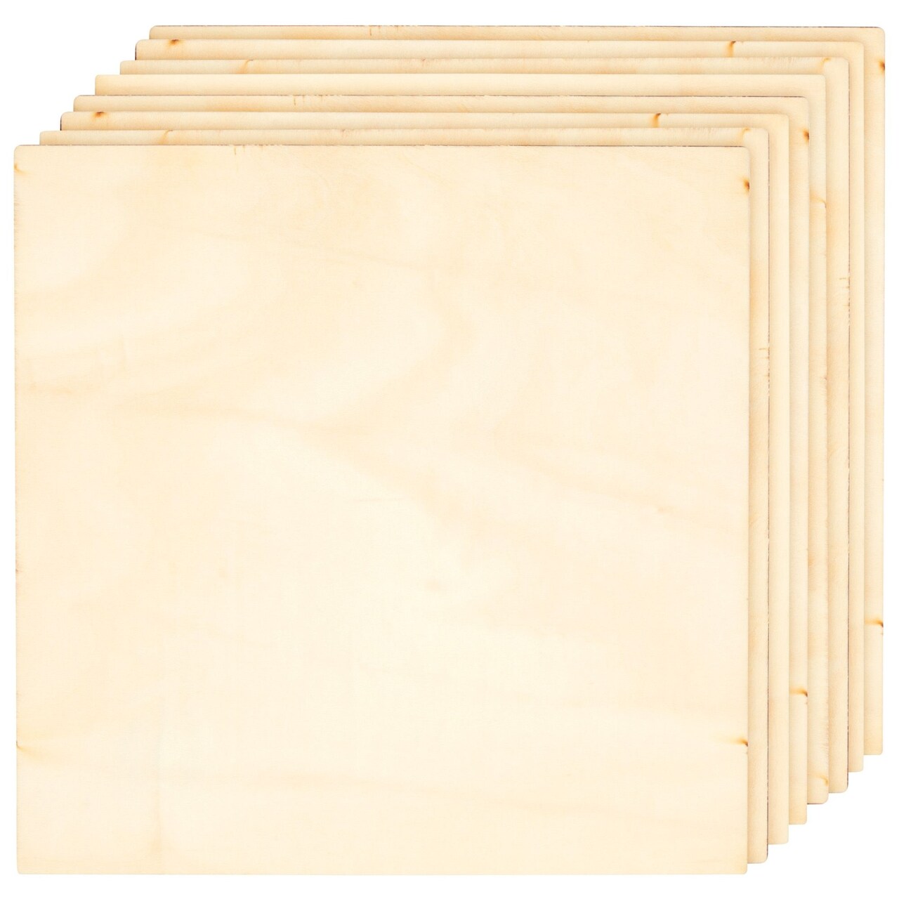 Bright Creations Wood Squares - 8-Pack, 8 x 8 in, 1/8 in Thick Basswood Plywood - Unfinished Thin Wooden Panels for DIY Crafts, Laser Cutting & Craft Paint